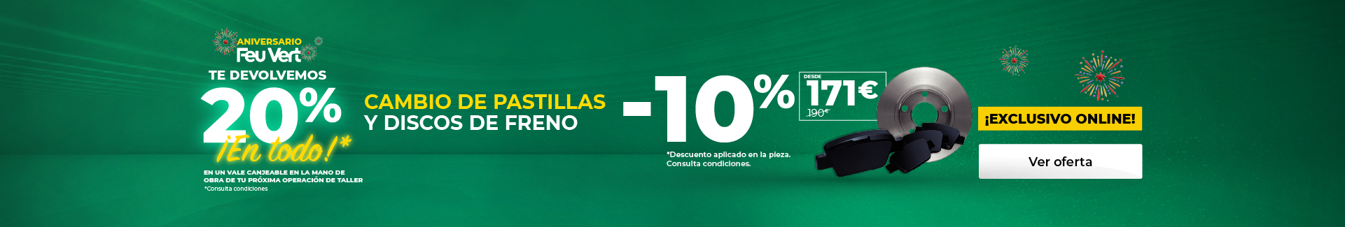 10% DTO EN DISCOS + PASTILLAS. Exclusivo online